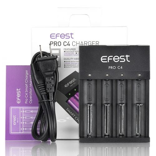 The Canadian Vaper Efest Pro C4 Quad Bay Smart Charger Battery/Charging