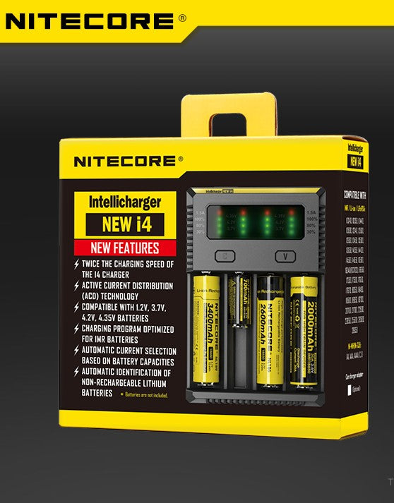 The Canadian Vaper Nitecore Intellicharger I4 V2 Li-ion / NiMH Battery Charger Battery/Charging