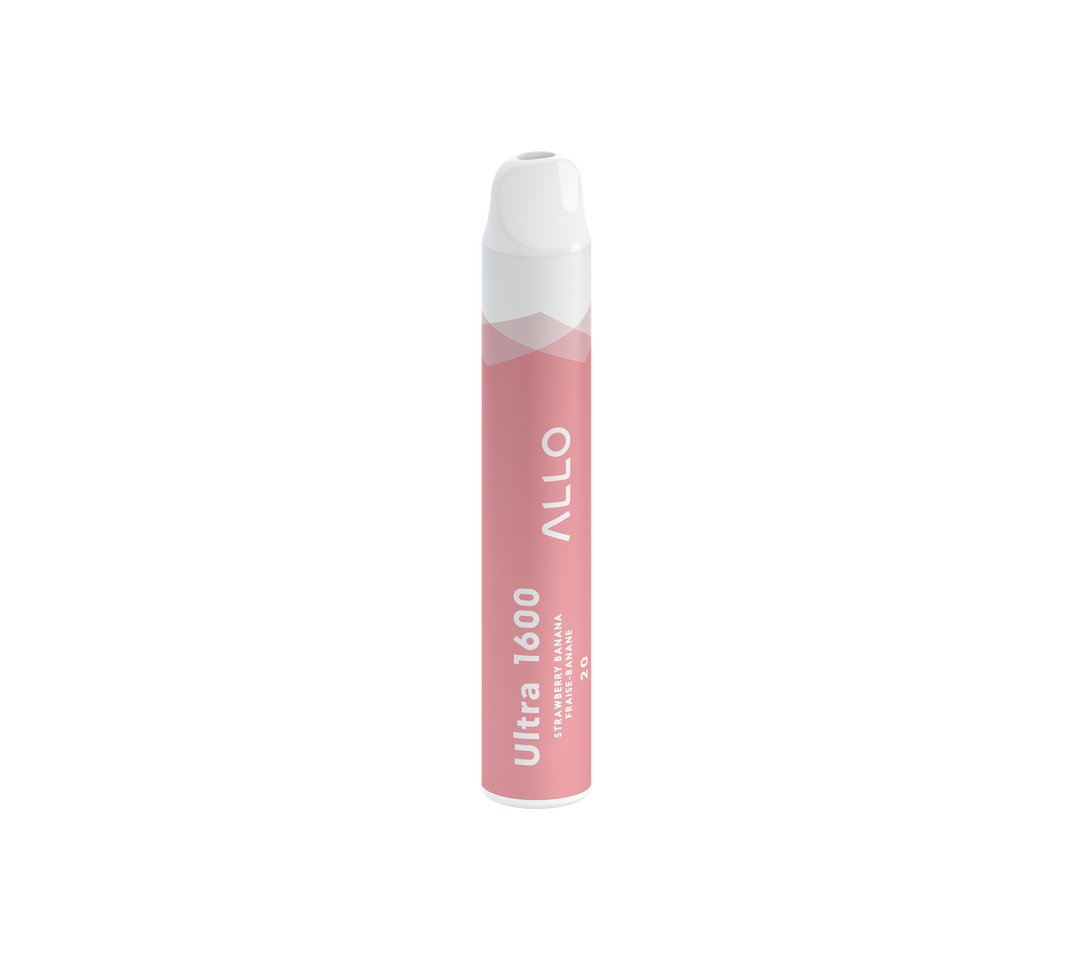 Allo 1600 Disposable Vape - Strawberry Banana Flavour, 1600 Puffs, 20mg Nicotine